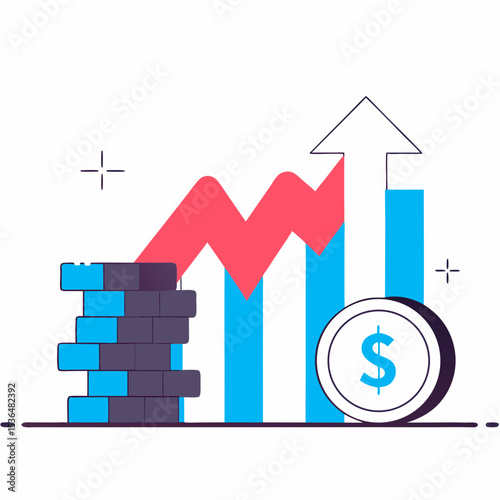Accelerated Financial Growth: Dynamic Visual of Increased Revenue, Investment Performance, and Economic Prosperity