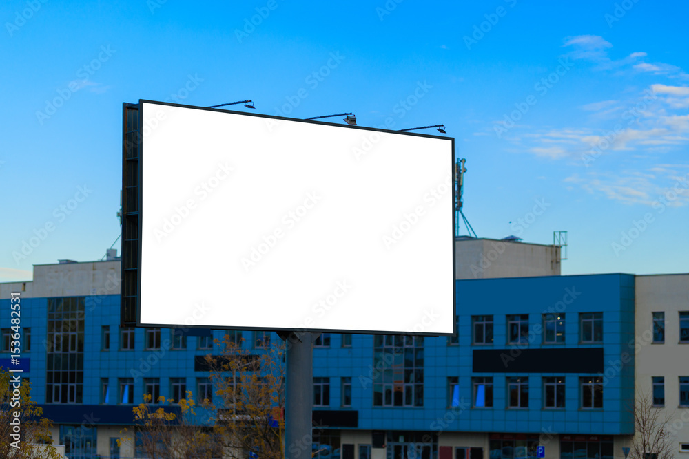 Obraz premium billboard along the highway. Background for design and advertising. 
