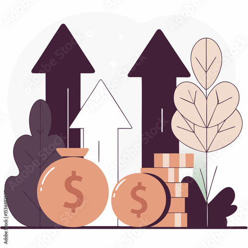 Calculating Investment Returns: Visualizing Increased Funds, Financial Gains, and Maximized Profitability
