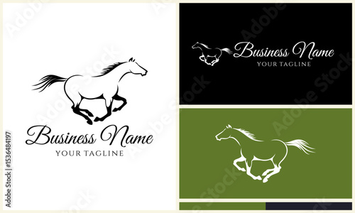 Running Horse Logo Design Variations. (6)