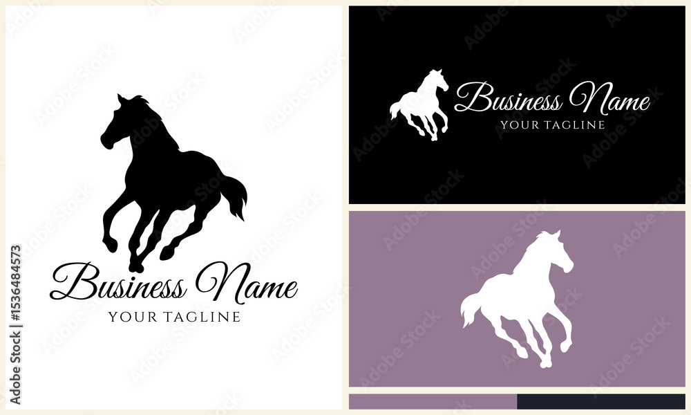 Obraz premium Running Horse Logo Design Variations. (10)