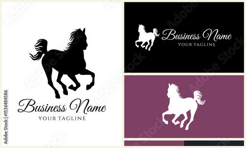 Running Horse Logo Design Variations. (9)