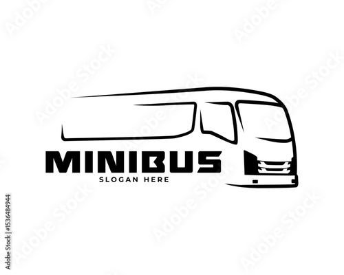 minibus van charter logo abstract design