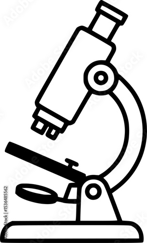 School microscope icon outline vector. Examination check
