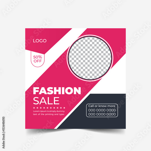 Fashion social media poster design