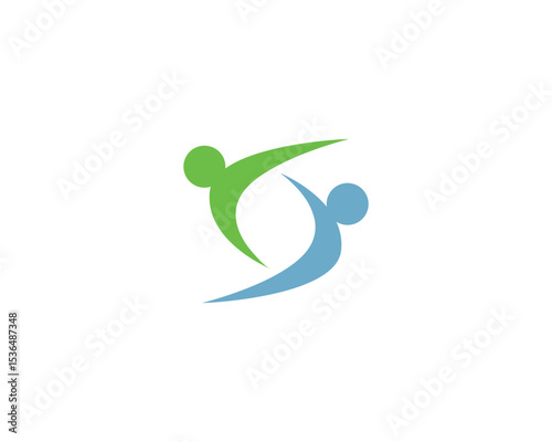 Human character logo sign