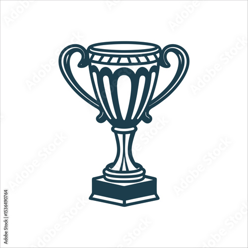 Elegant Cricket Trophy Cup Vector Graphic