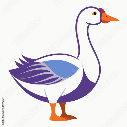 duck on white background