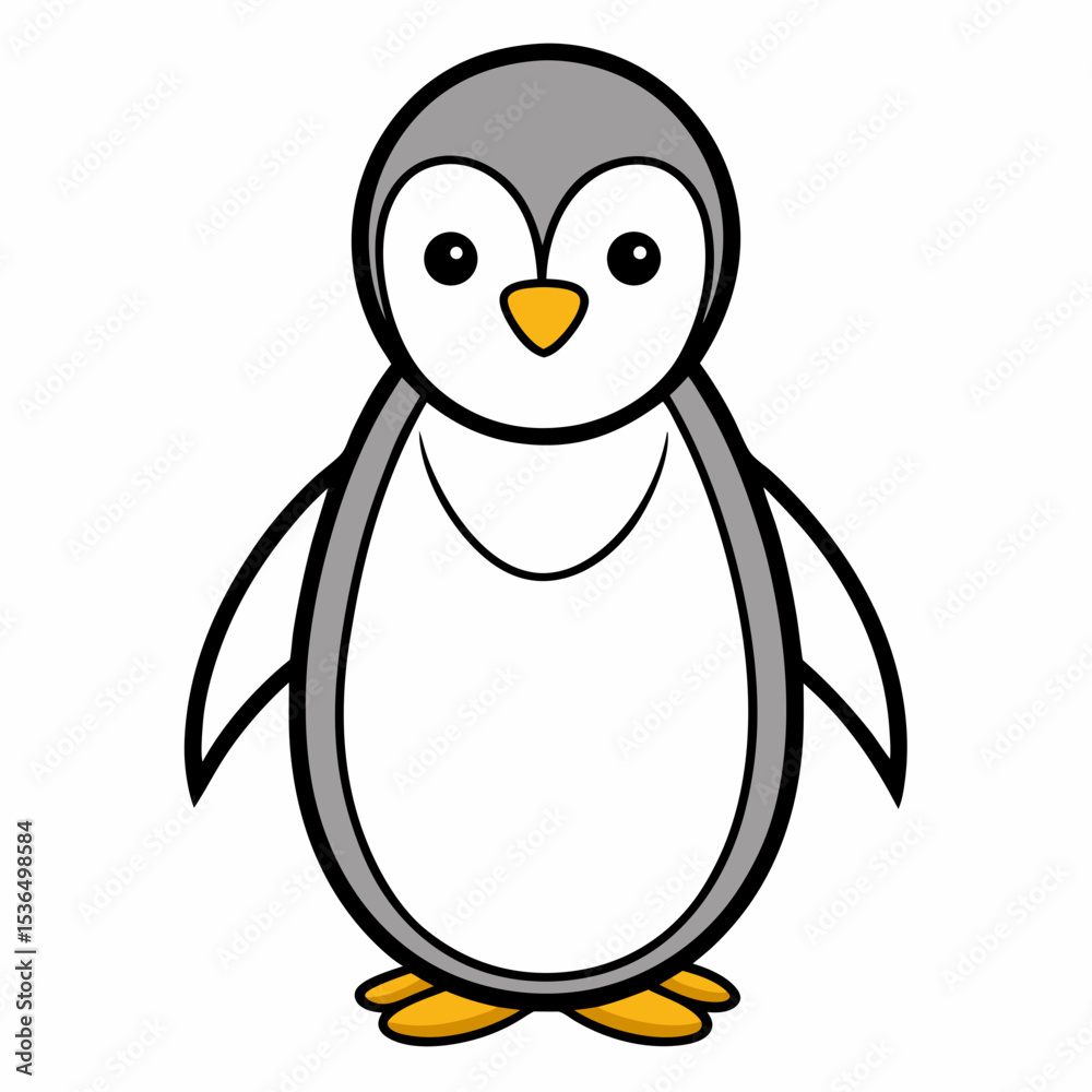 Obraz premium penguin with ice cream