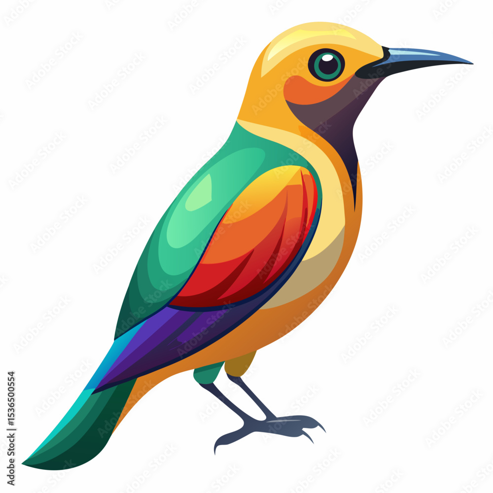 Fototapeta premium blue bird isolated on white