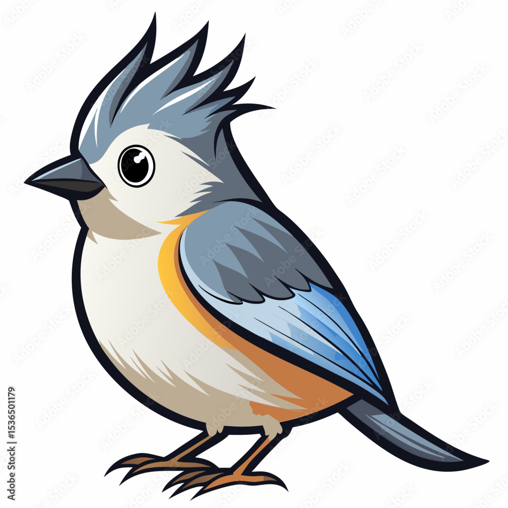 Fototapeta premium blue bird cartoon