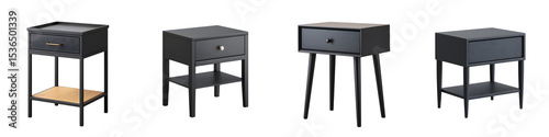 Modern black night stand and side tables