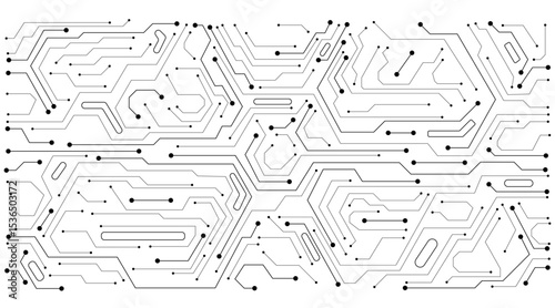 Abstract digital background with technology circuit board texture. Electronic motherboard illustration. Communication and engineering concept. Vector illustration