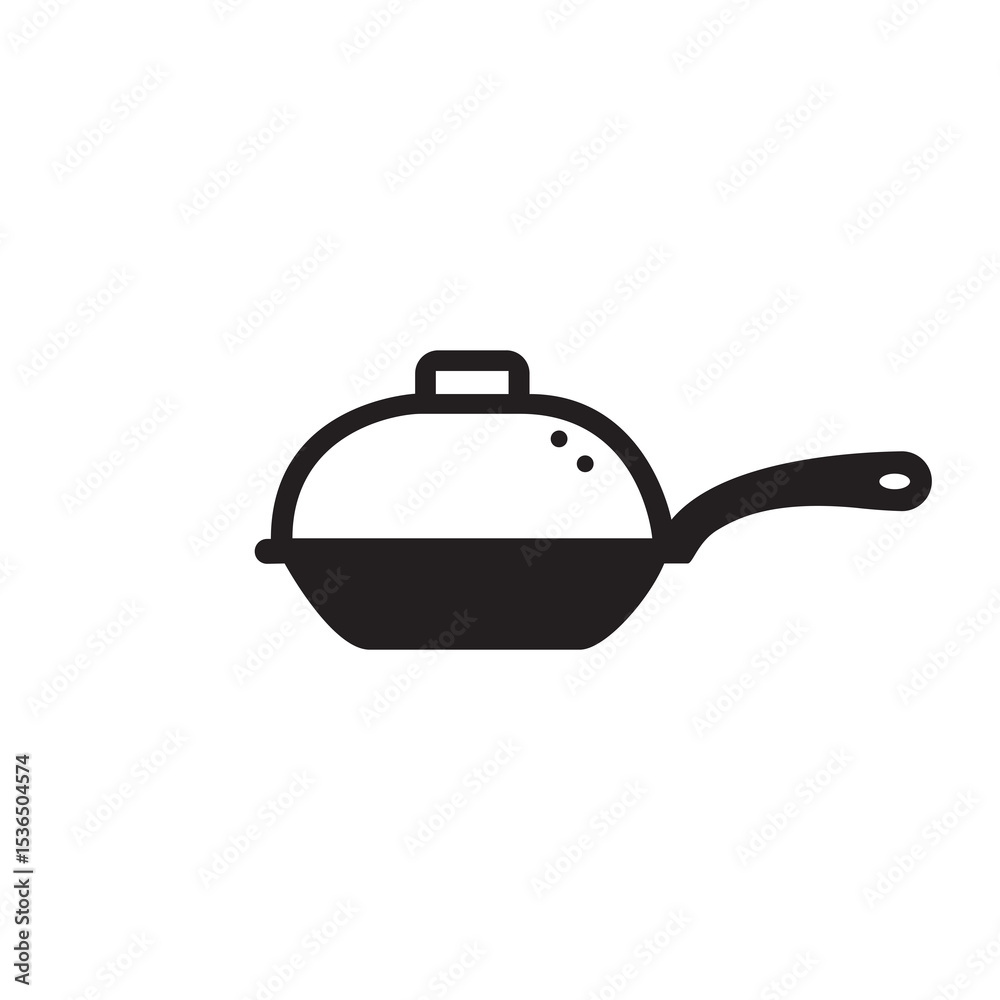 Obraz premium cooking pan logo template
