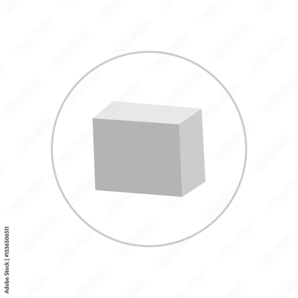 White triangular prism isometric shape. Geometric 3D symbol. Vector isolated on white . Vector Illustration . EPS 10 .