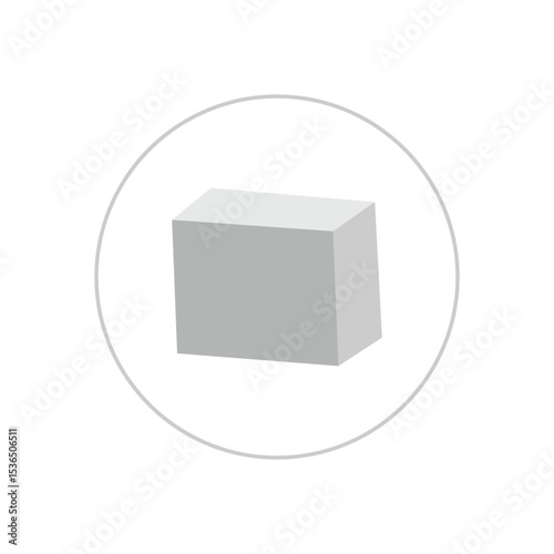 White triangular prism isometric shape. Geometric 3D symbol. Vector isolated on white . Vector Illustration . EPS 10 .