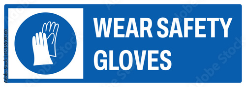 mandatory safety signs v2 uppercase text_wear safety gloves landscape size 1/2 a4,a3,a2,a1	 
