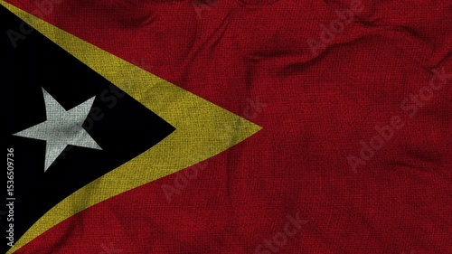 Timor-Leste flag animation seamless loop. 4k