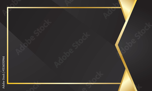 Abstract Black Gold Geometric Design Background for Business or Certificate