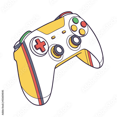 Colorful modern game controller illustration