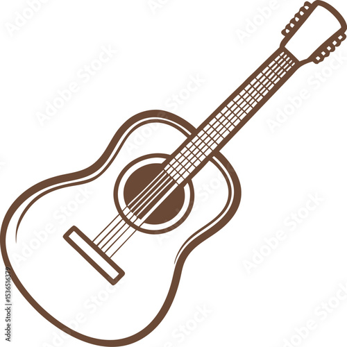 acoustic guitar vector illustration