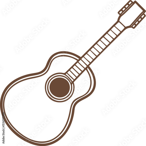 acoustic guitar isolated