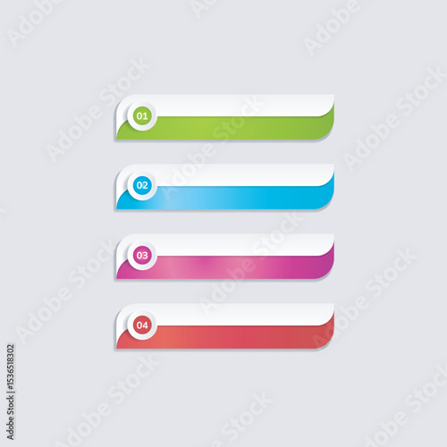 colorful label banner template design set collection vector graphic Vector