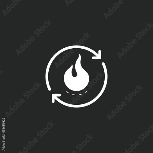 Metabolism icon logo flat vector design