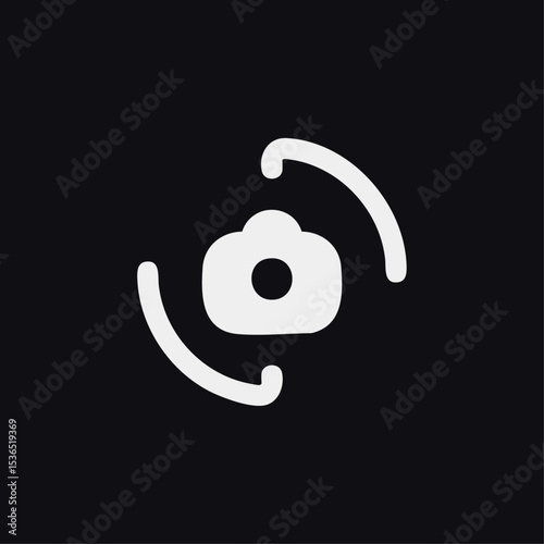 Switch camera icon logo flat vector design