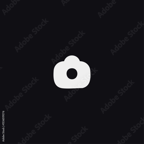 Camera icon logo flat vector design