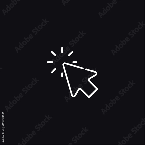 Mouse click icon logo flat vector design