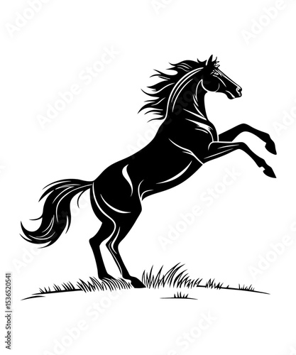 Horse jumping vector illustration art silhouette graphic design, Collection of horse silhouettes set vector illustration. isolated on white background, Horse silhouettes, Horse racing silhouette 