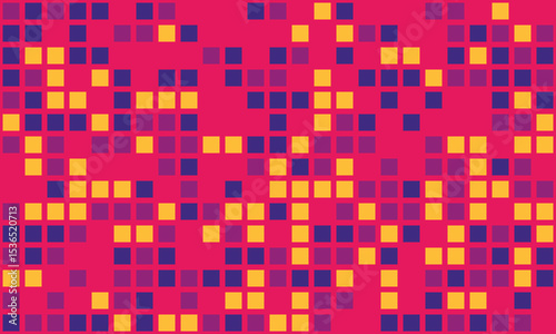 Vibrant abstract mosaic background.  Perfect for tech, design, or presentation visuals.  The dynamic color scheme and pixelated texture evoke energy and innovation.