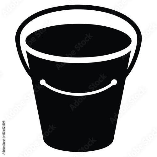 vector illustration of a bucket