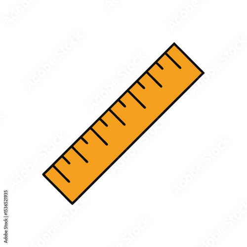 colorful ruler icon vector art illustration