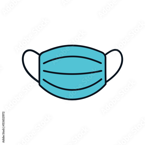 Medical mask vector art illustration