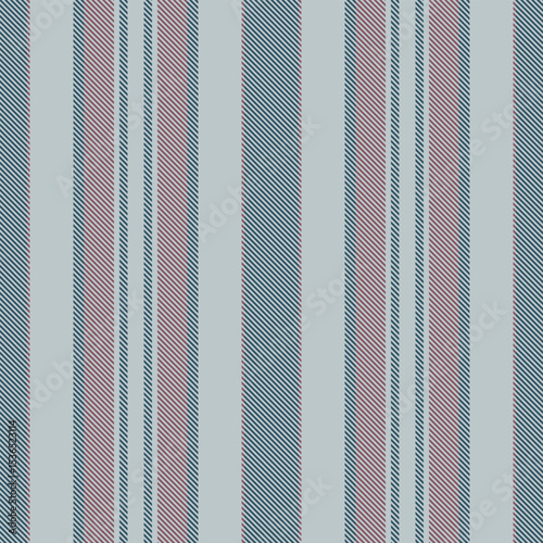 Elegant vertical stripes in dusty rose, teal, and gray create a sophisticated textile pattern.