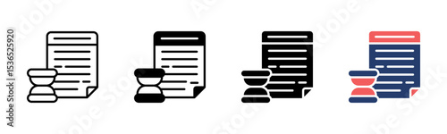 Time Audit icon sheet multiple style collection
