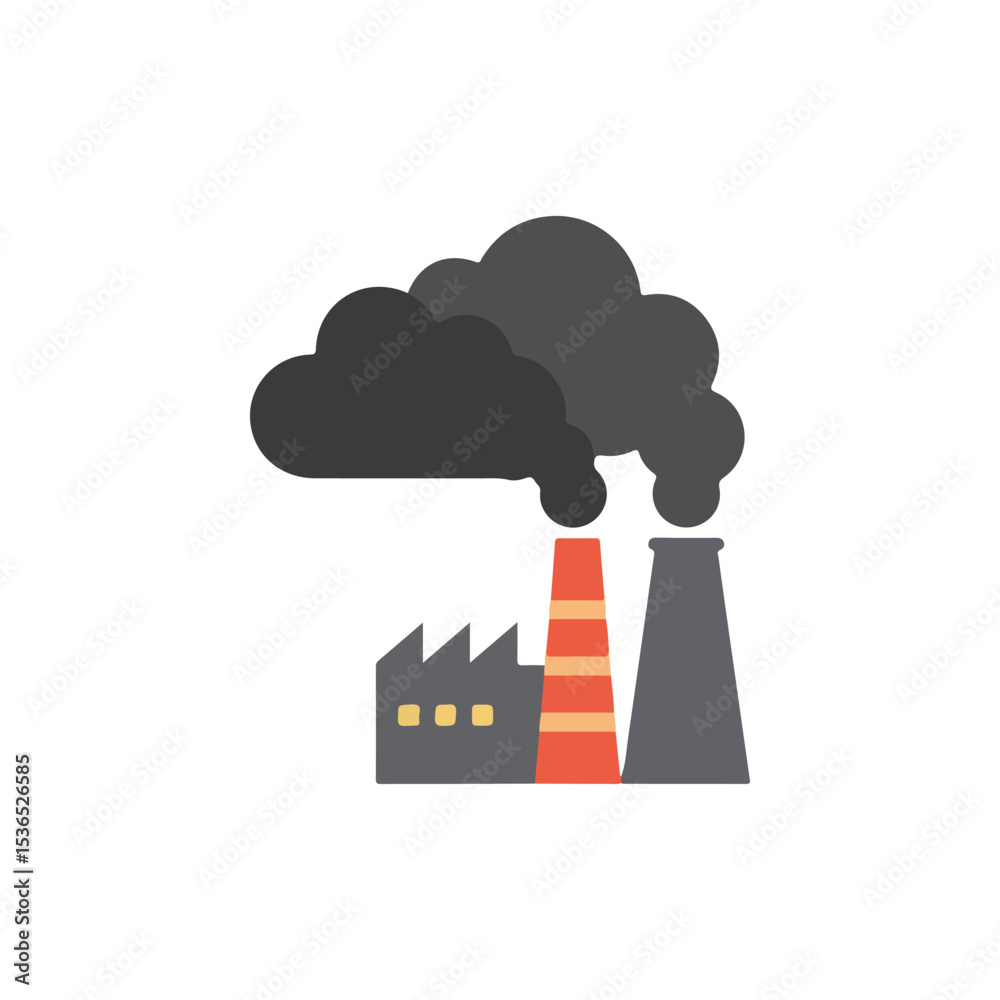 Environment & Energy flat vector icon, pollution icon, suitable for design and infographic applications Environment & Energy flat vector icon, pollution icon, suitable for design and infographic applications