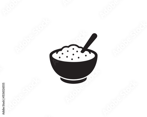 Porridge icon vector design art illustration.