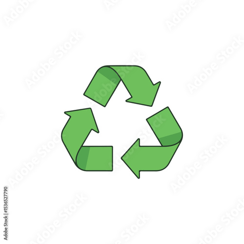 Environment & Energy flat vector icon, recycling icon, suitable for design and infographic applications