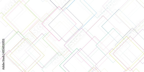 Abstract geometric background featuring overlapping pastel colored squares and lines on a white backdrop minimalist design suitable for modern projects