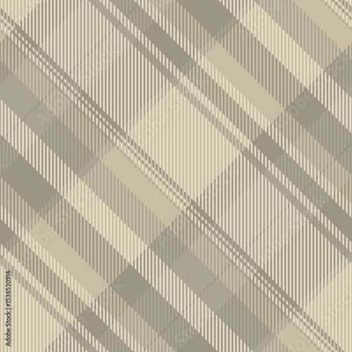 Abstract diagonal plaid pattern in muted beige and taupe tones.  Elegant and versatile, perfect for textile design, website backgrounds, or packaging.