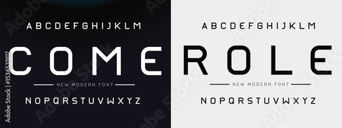 Design Modern abstract digital alphabet font. Minimal technology typography, Creative urban sport fashion futuristic font and with numbers. vector illustration.
