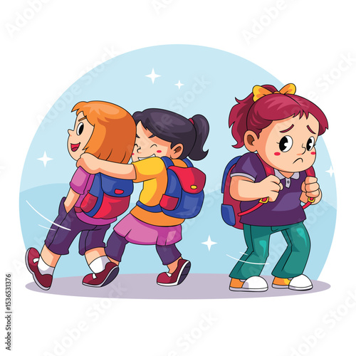 Girl Student Sad After Being Bullied