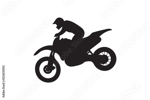 Motocross silhouette vector.