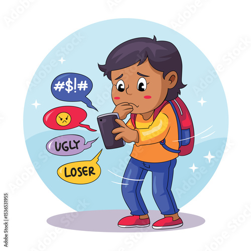 Student Sad After Social Media Bullying