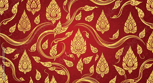 Ornate Thai Silk (Lai Thai) Luxury Vector Pattern