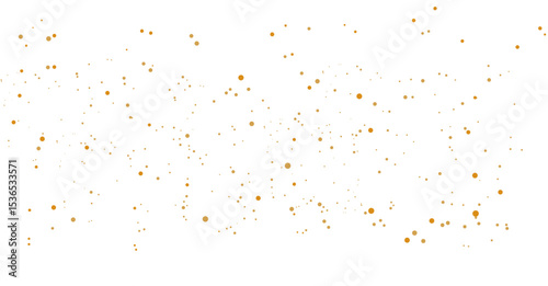 Golden glitter particles on a white background,festive golden decoration