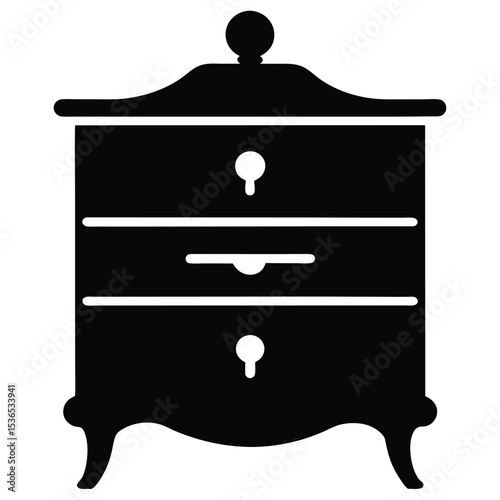 chest of drawers vector illustration